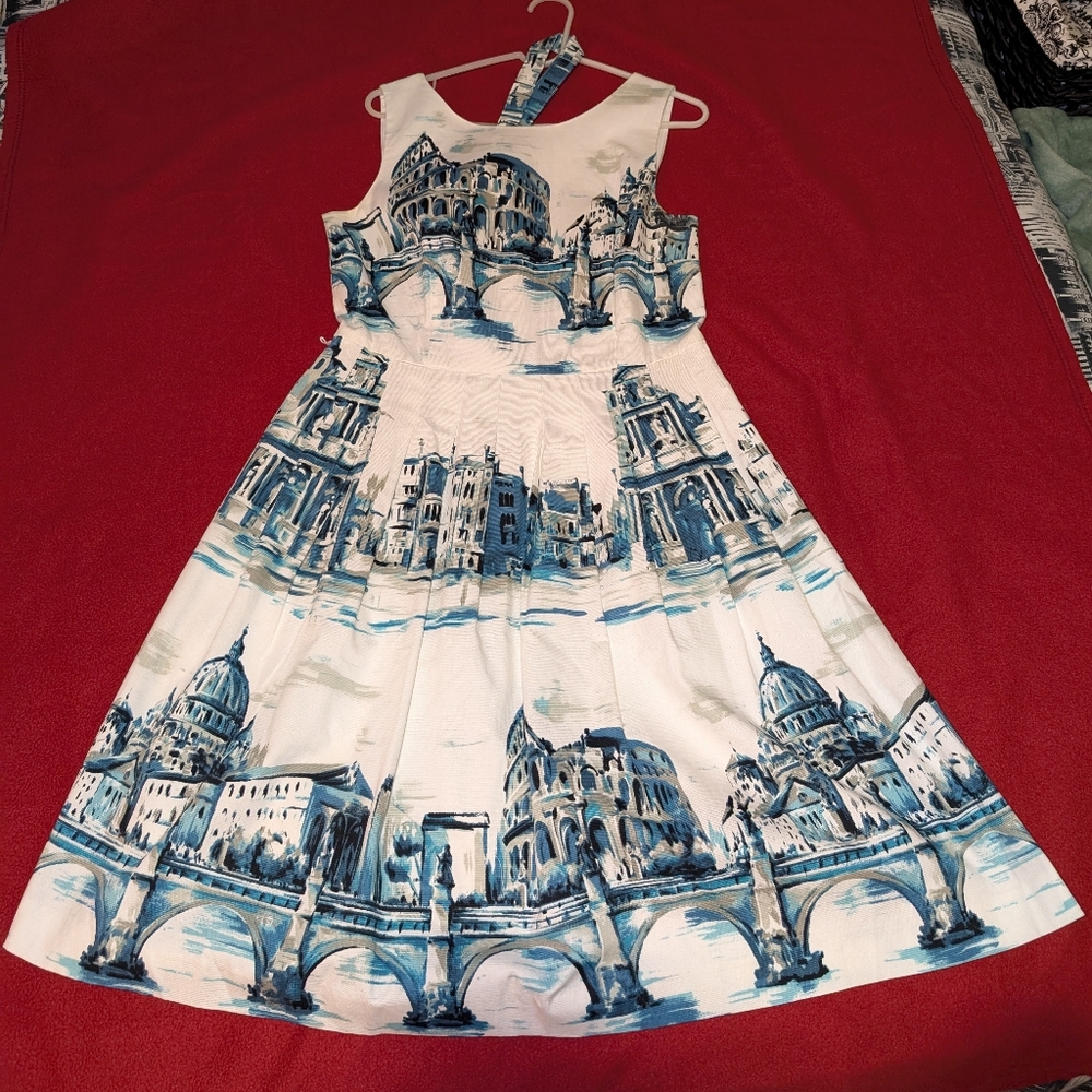Talbots Scenic Rome Fit & Flare Dress